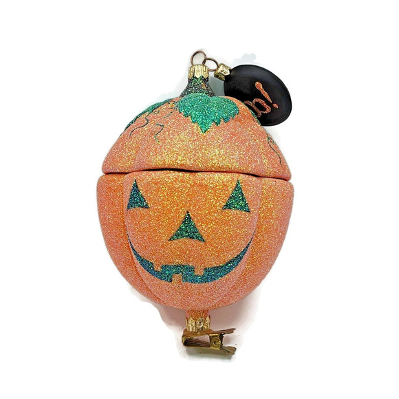 Patricia Breen Great Pumpkin Halloween Jack-O-Lantern Clip On Christmas Ornament - Picture 1 of 6